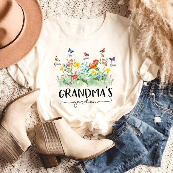 Joanne W Other - Grandmas Garden Birth Flowers Floral Graphic Gift For Mom Unisex T-Shirt
